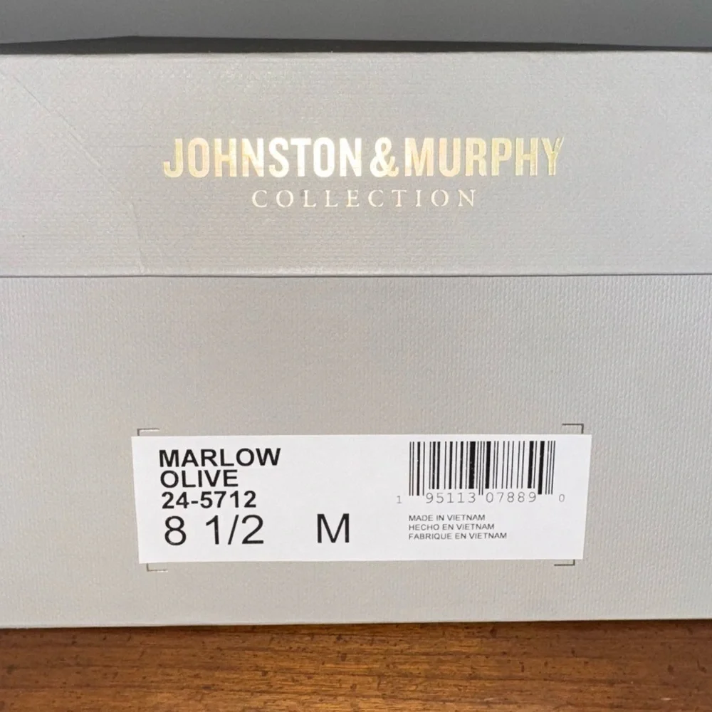 NEW Johnston & Murphy Men's Suede Loafers Marlow - Olive Green Size 8.5